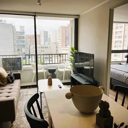 Hom I Luminoso E Inmejorable Depto En Marin Santiago Apartment